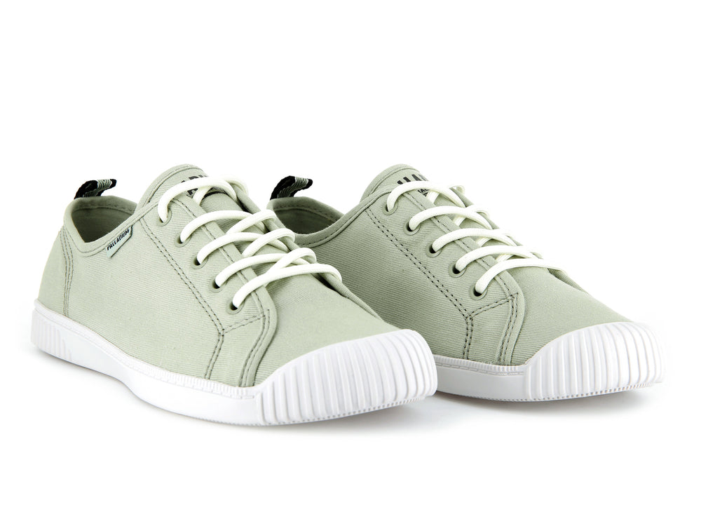 Zapatillas Palladium EASY LACE CANVAS Mujer Verde Oliva | Costa Rica-20871